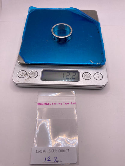 Anillo Geométrico en Plata .925 con Turquesa, peso en gramos (báscula)