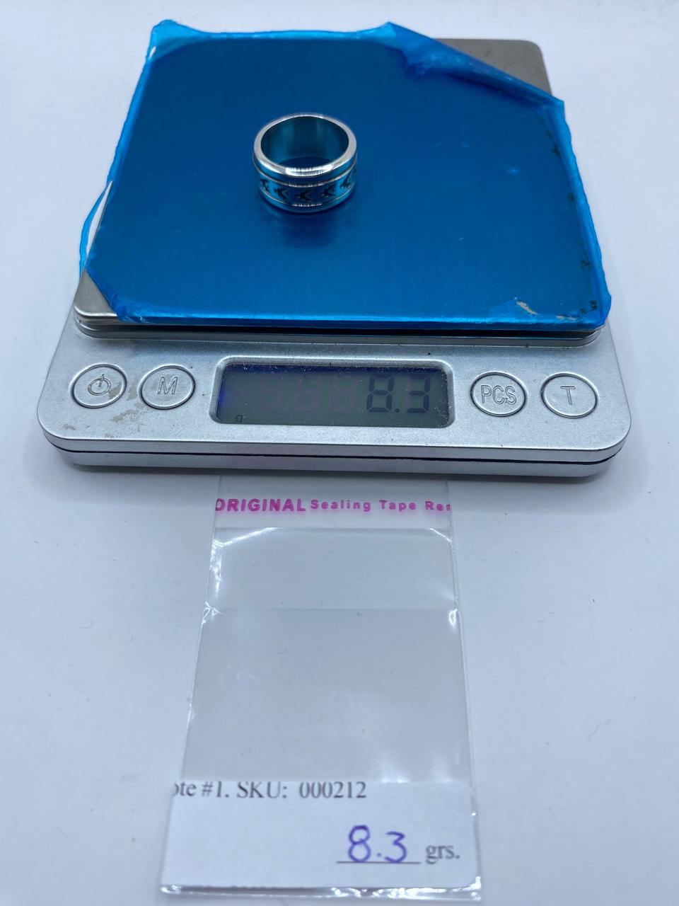 Anillo Giratorio de Plata 925 con Diseño de Flechas, peso en gramos (báscula)
