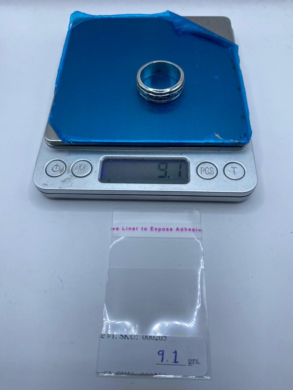 Anillo Giratorio de Plata 925 con Diseño Floral Clásico, peso en gramos (báscula)