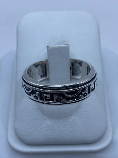 Anillo giratorio plata 925 diseño simbólico