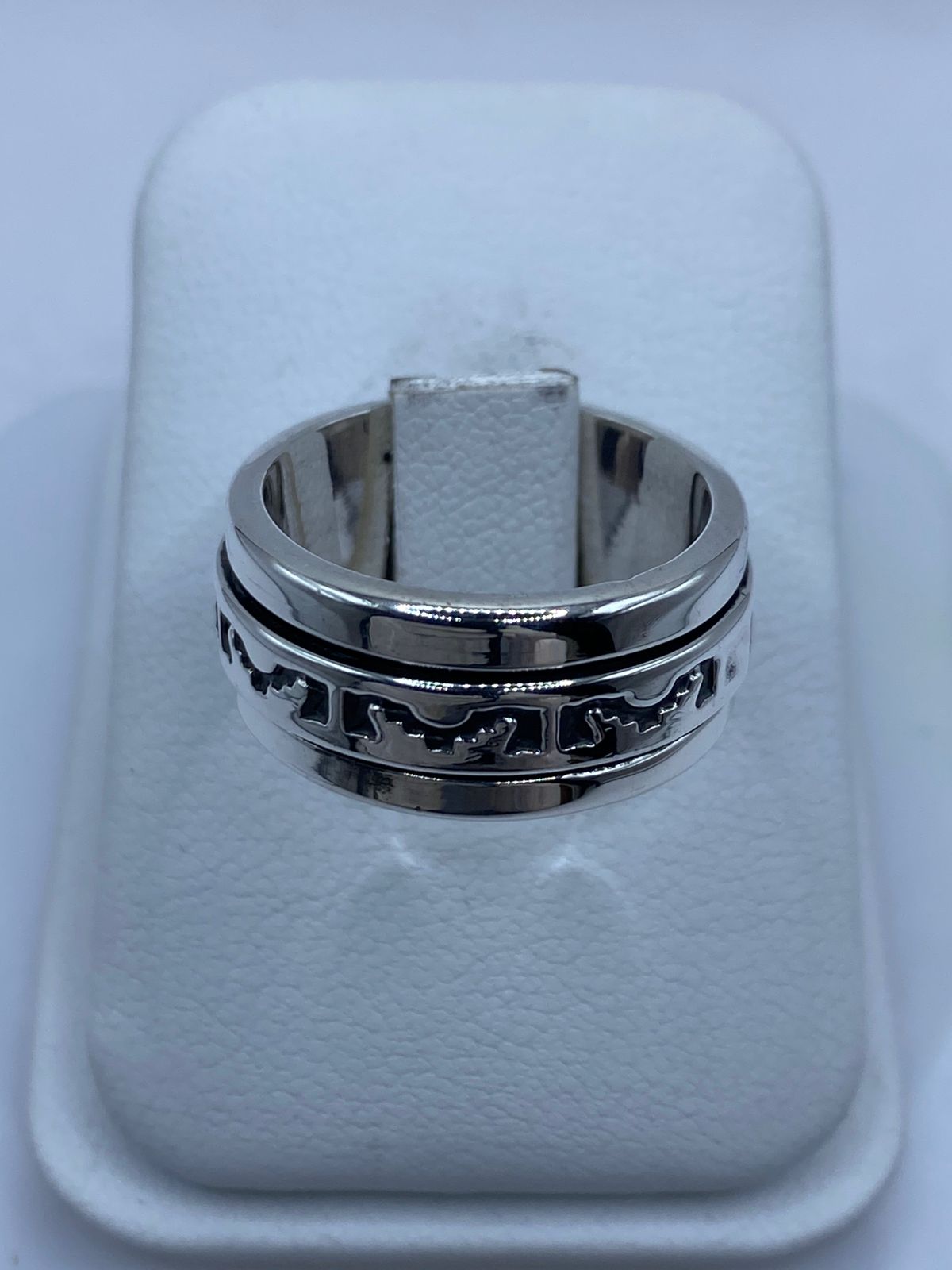 Anillo Giratorio de Plata 925 con Diseño Tribal Calado