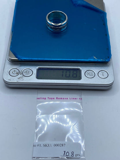 Anillo Giratorio de Plata 925 con Greca Clásica, peso en gramos (báscula)