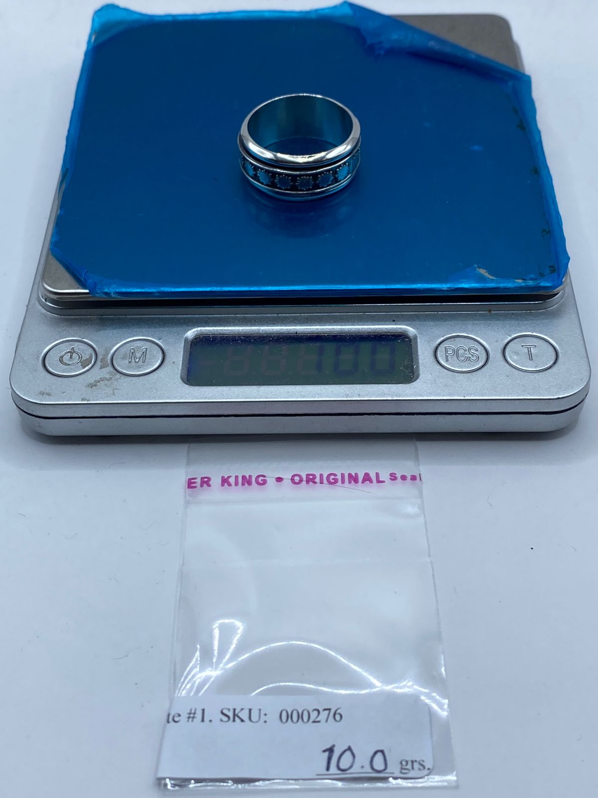 Anillo Giratorio de Plata 925 con Soles Ancestrales, peso en gramos (báscula)
