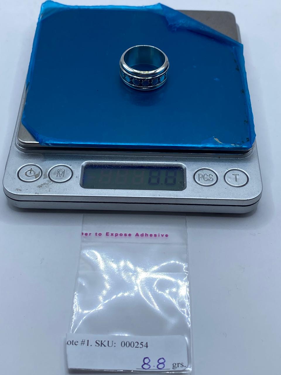 Anillo Giratorio de Plata 925 con Soles Grabados, peso en gramos (báscula)