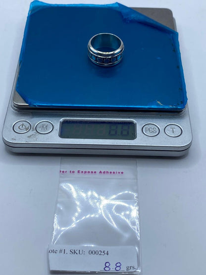 Anillo Giratorio de Plata 925 con Soles Grabados, peso en gramos (báscula)