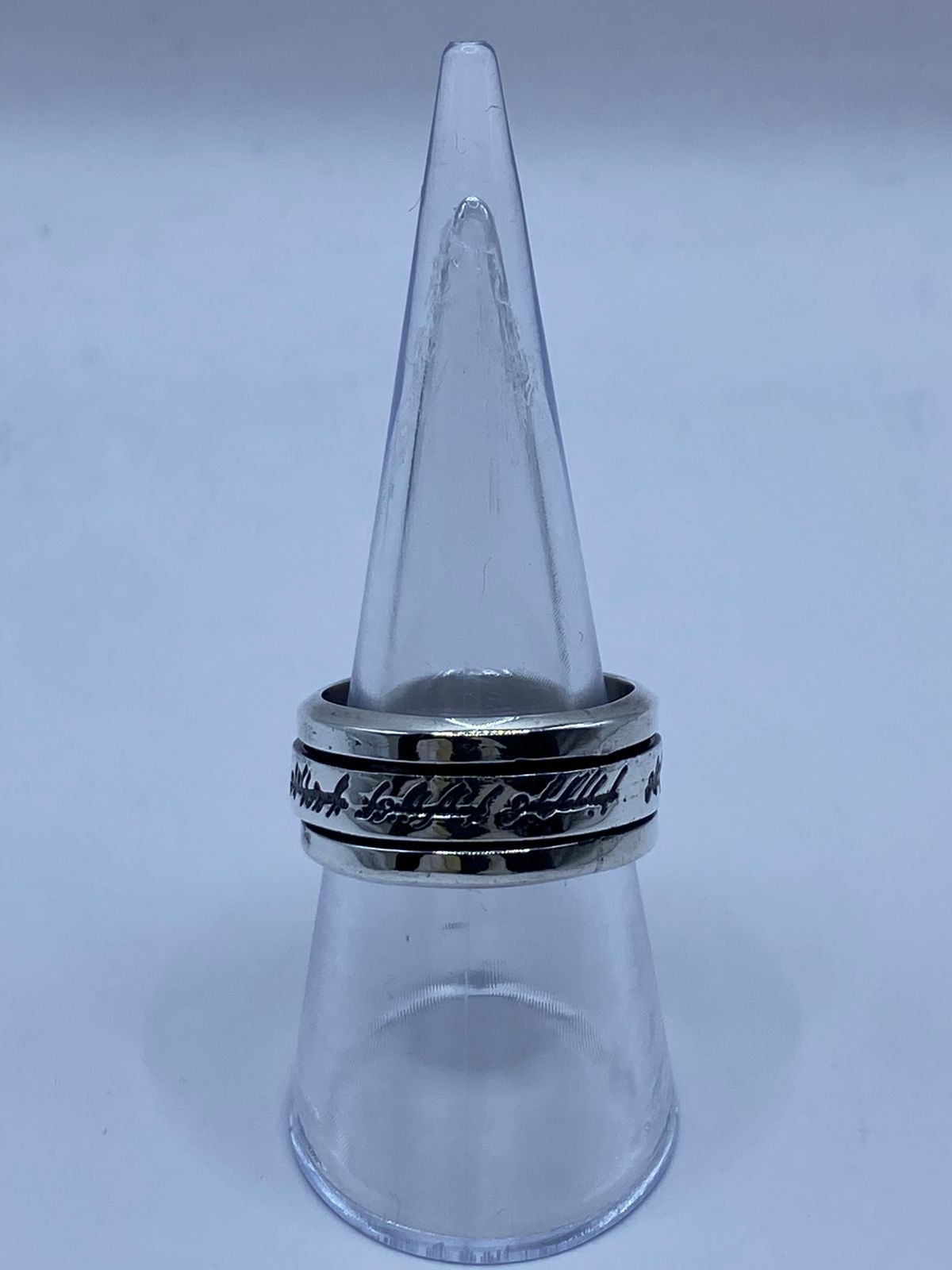 Anillo Giratorio de Plata 925 – Inspirado en el Señor de los Anillos, vista lateral