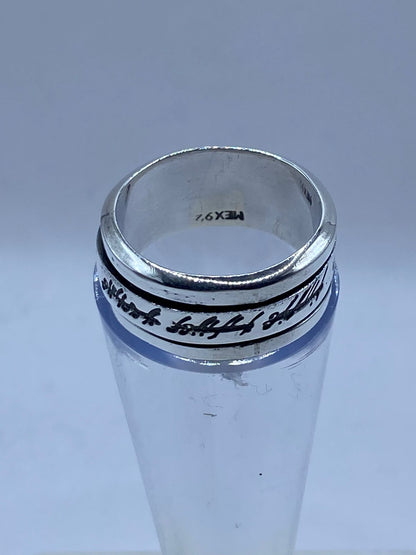 Anillo Giratorio de Plata 925 – Inspirado en el Señor de los Anillos, sello de autenticidad Plata Ley .925
