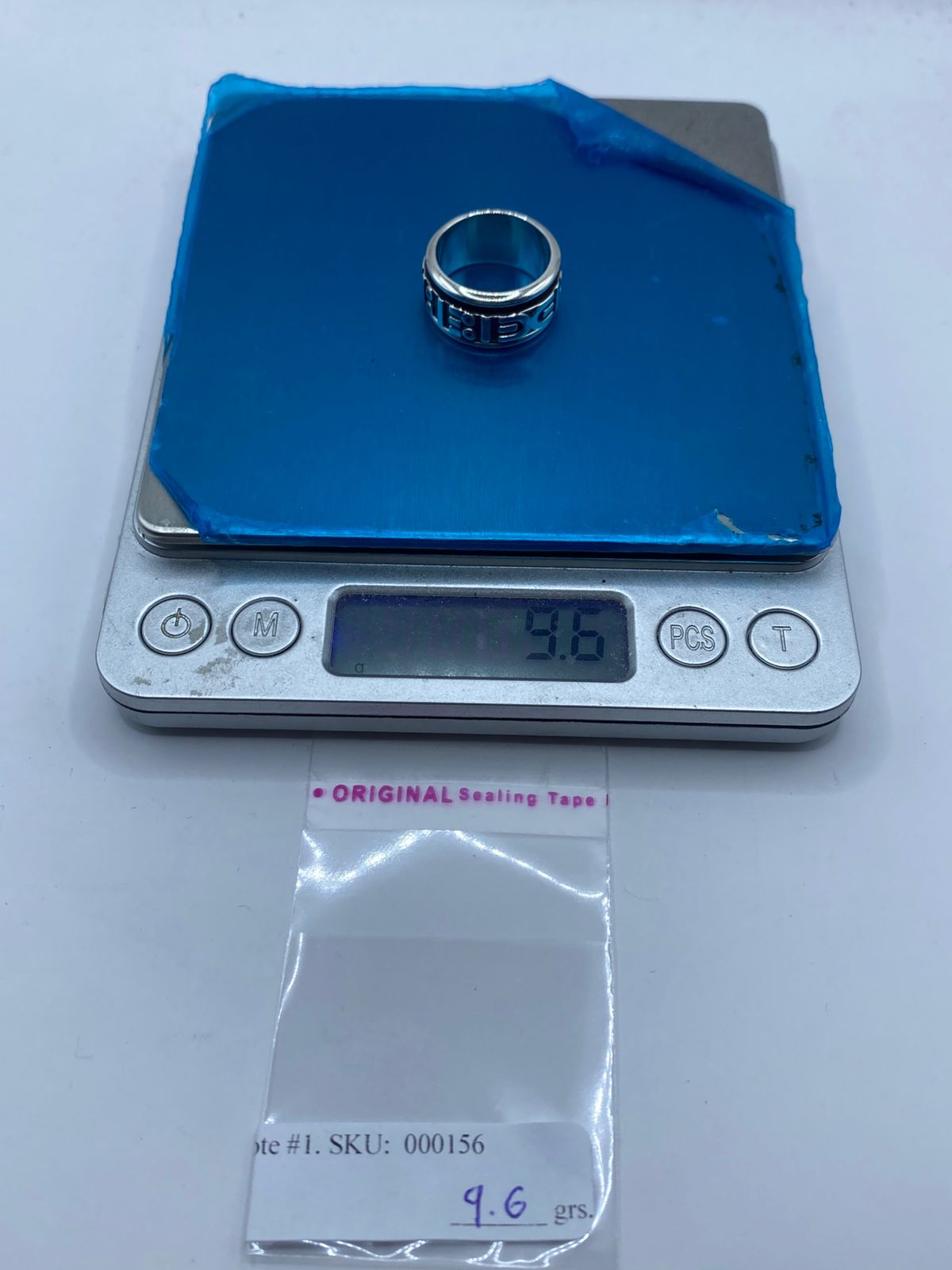 Anillo Giratorio de Plata 925 con Diseño Geométrico Abstracto, vista superior