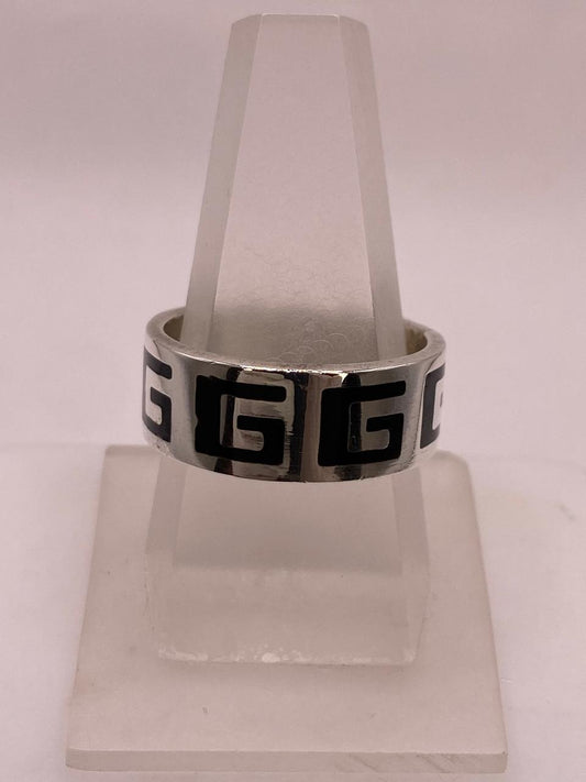 Anillo Greca Geométrica en Plata .925 — vista lateral