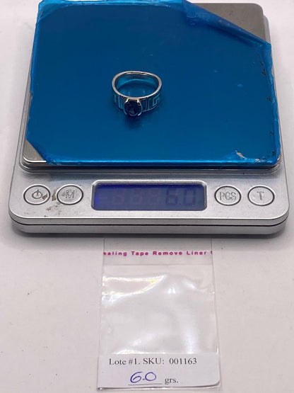 Anillo de Greca con Ópalo de Fuego y Zirconia en Plata .950, peso en gramos (báscula)