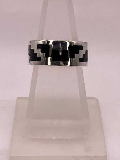 Anillo Greca Prehispánica en Plata .925 — vista lateral
