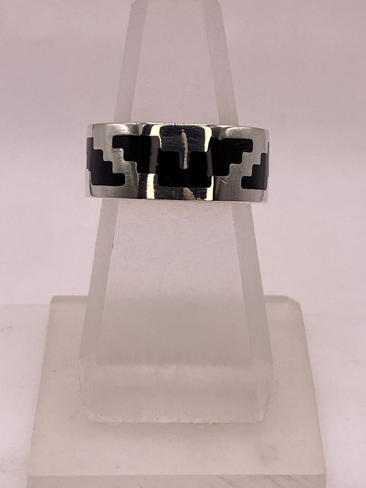 Anillo Greca Prehispánica en Plata .925 — vista lateral