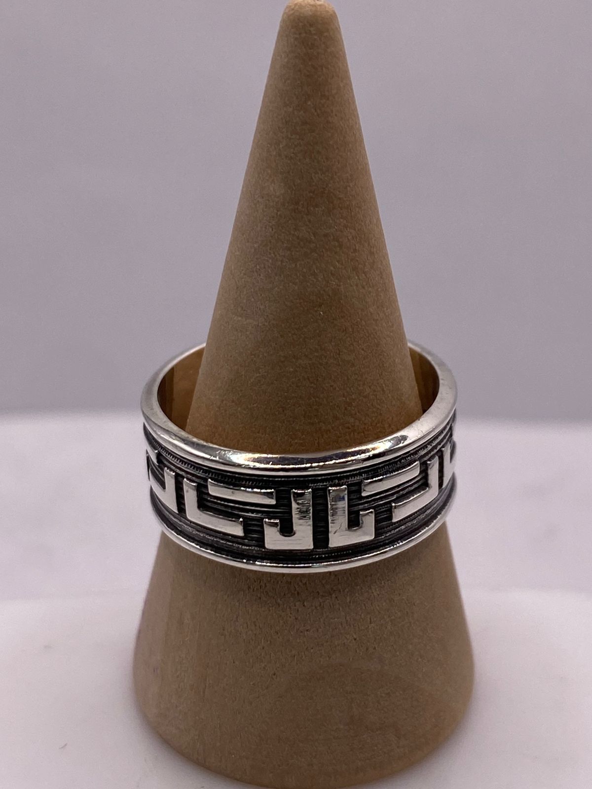 Anillo Greca Clásica en Plata .92 — vista lateral