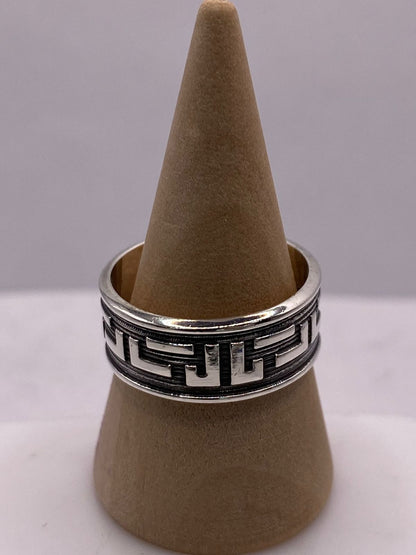 Anillo Greca Clásica en Plata .92 — vista lateral