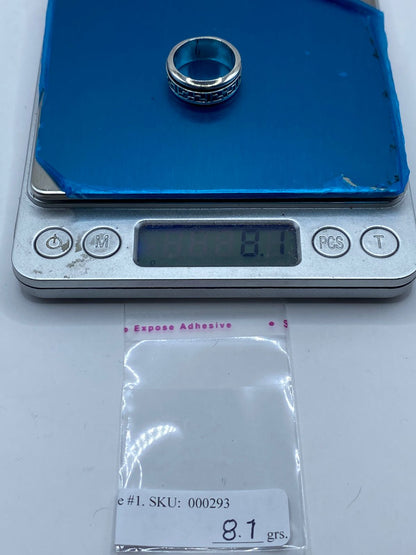 Anillo Greca Geométrica en Plata .925, peso en gramos (báscula)