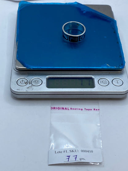 Anillo Greca Prehispánica de Plata .925, peso en gramos (báscula)