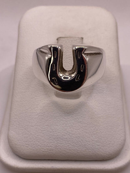 Anillo Herradura de Plata Ley .925 — detalle de acabado