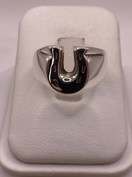 Anillo Herradura de Plata Ley .925 — detalle de acabado