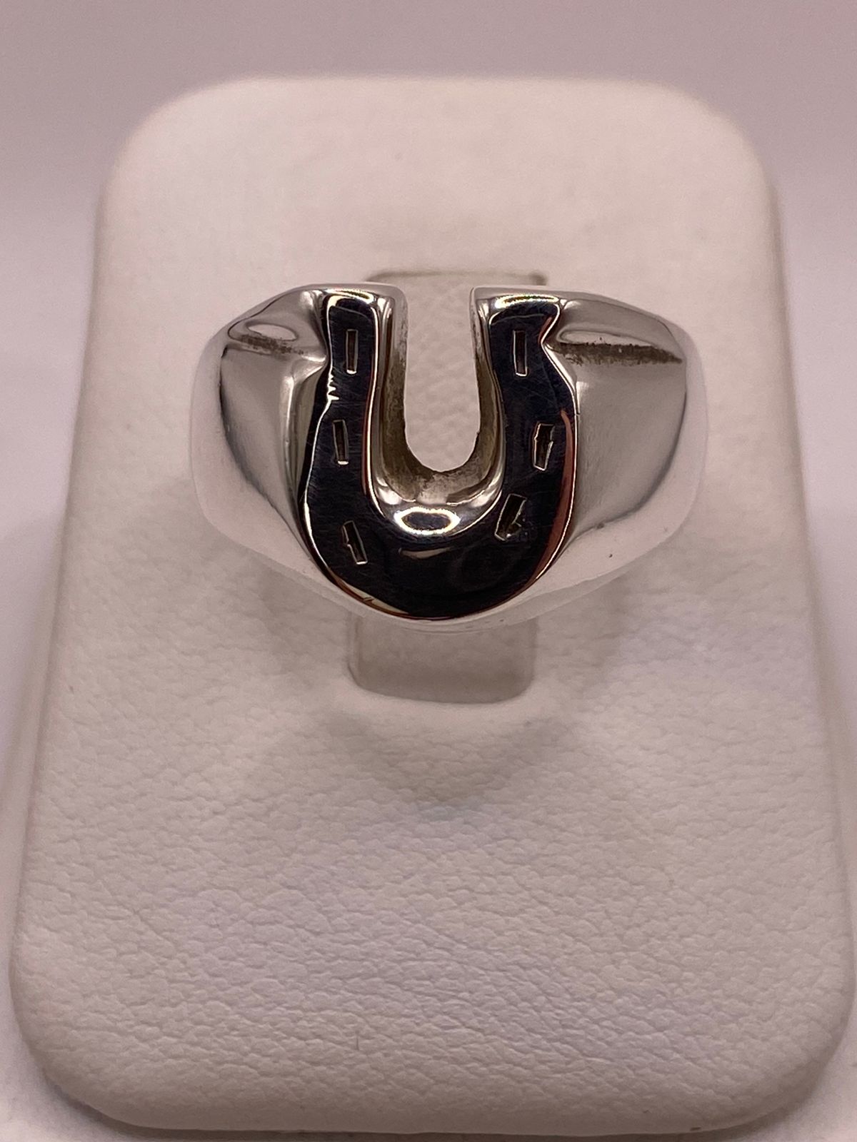 Anillo Herradura de Plata Ley .925 — detalle de acabado
