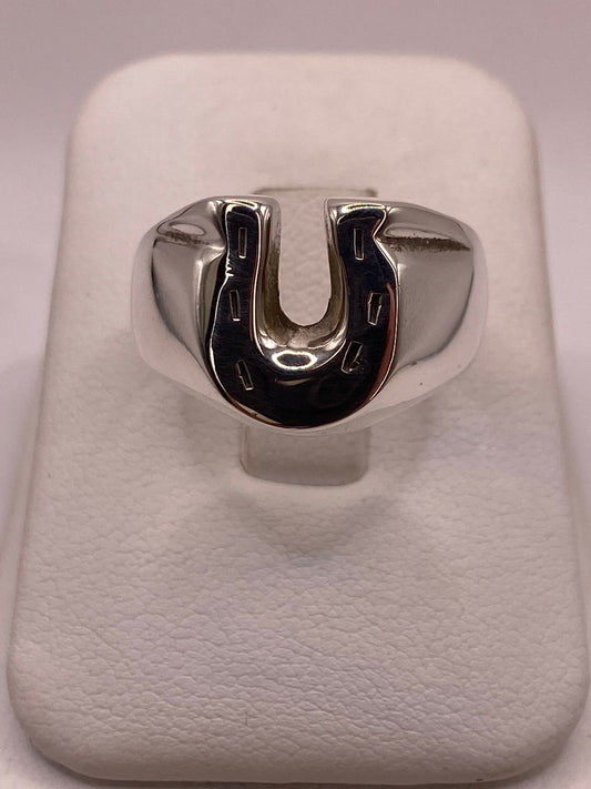 Anillo Herradura de Plata Ley .925 — detalle de acabado