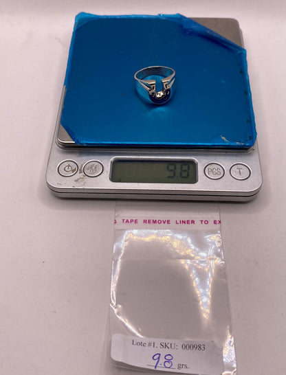 Anillo Herradura de Plata Ley .925, peso en gramos (báscula)