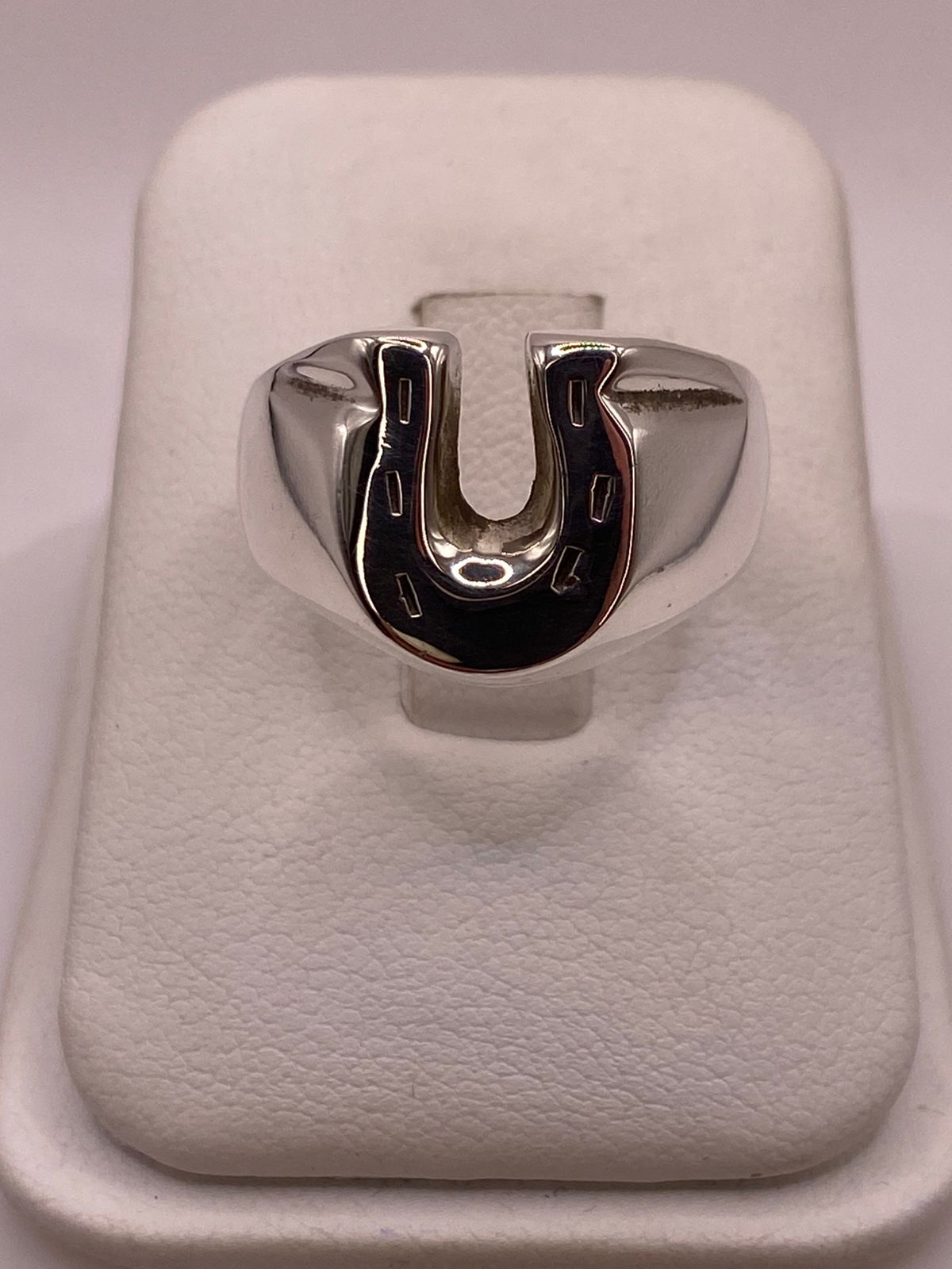 Anillo de Herradura en Plata .925 — ángulo diagonal