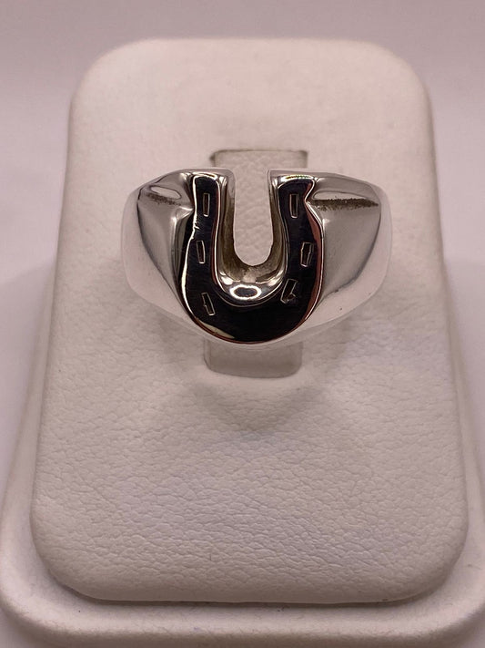 Anillo de Herradura en Plata .925 — ángulo diagonal