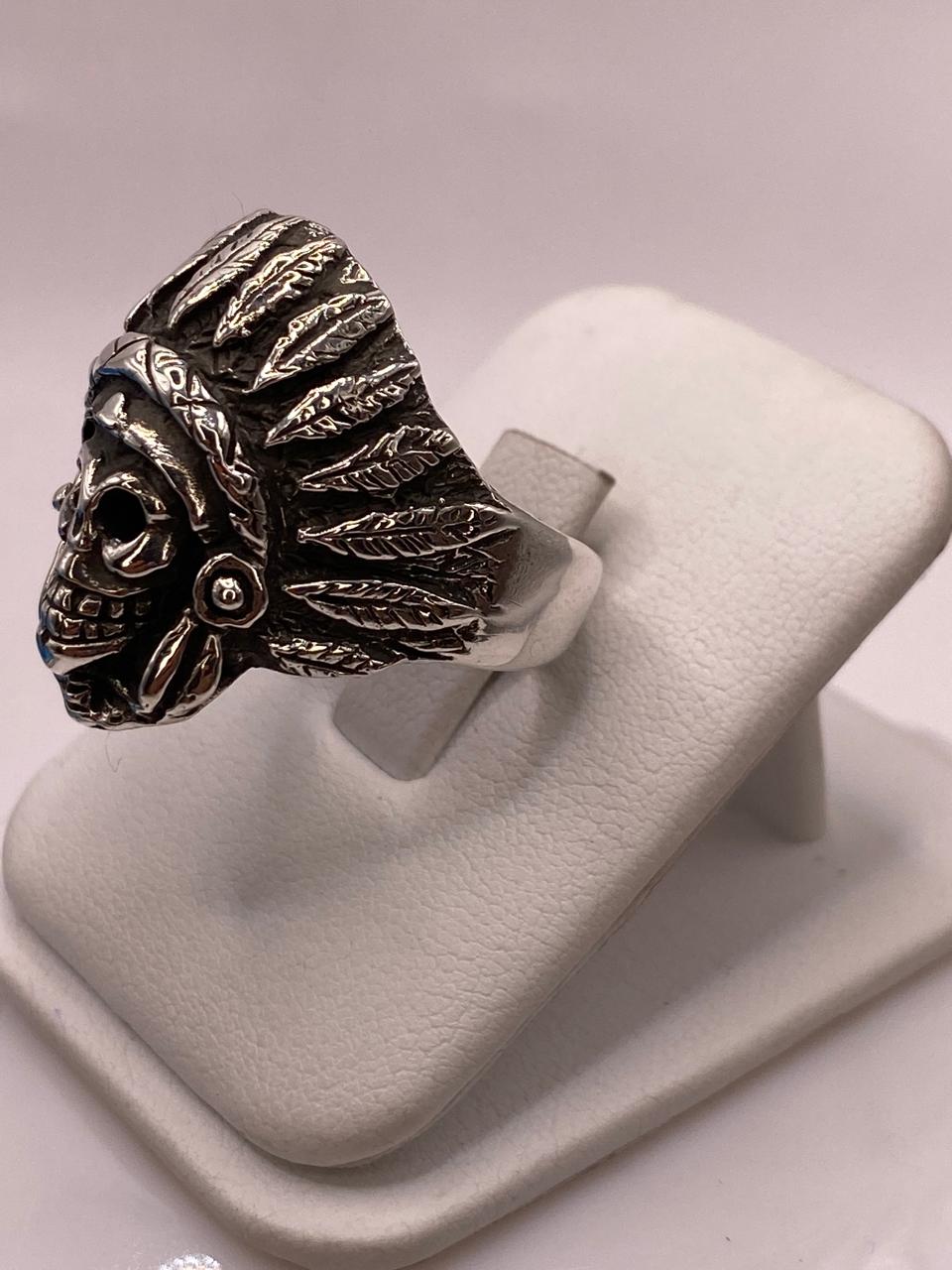 Anillo Inspirado en Diseño Apache Prehispánico en Plata .925, sello de autenticidad Plata Ley .925