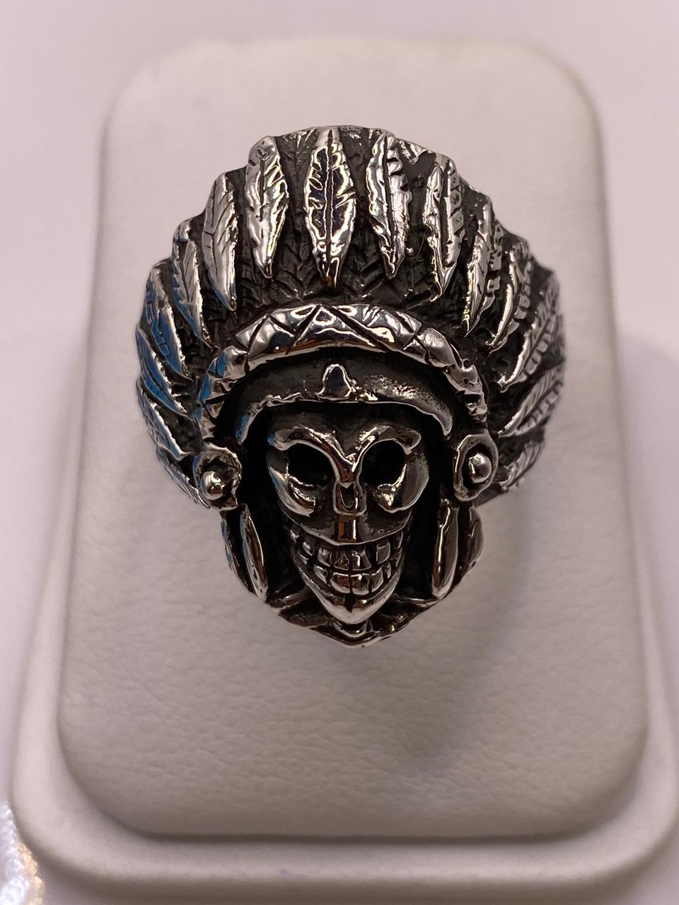 Anillo Inspirado en Diseño Apache Prehispánico en Plata .925, vista lateral