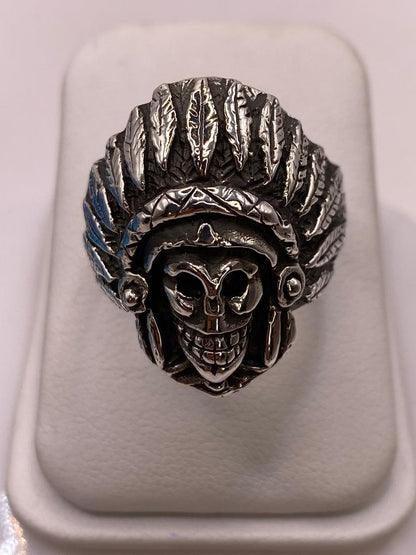 Anillo Inspirado en Diseño Apache Prehispánico en Plata .925, vista lateral