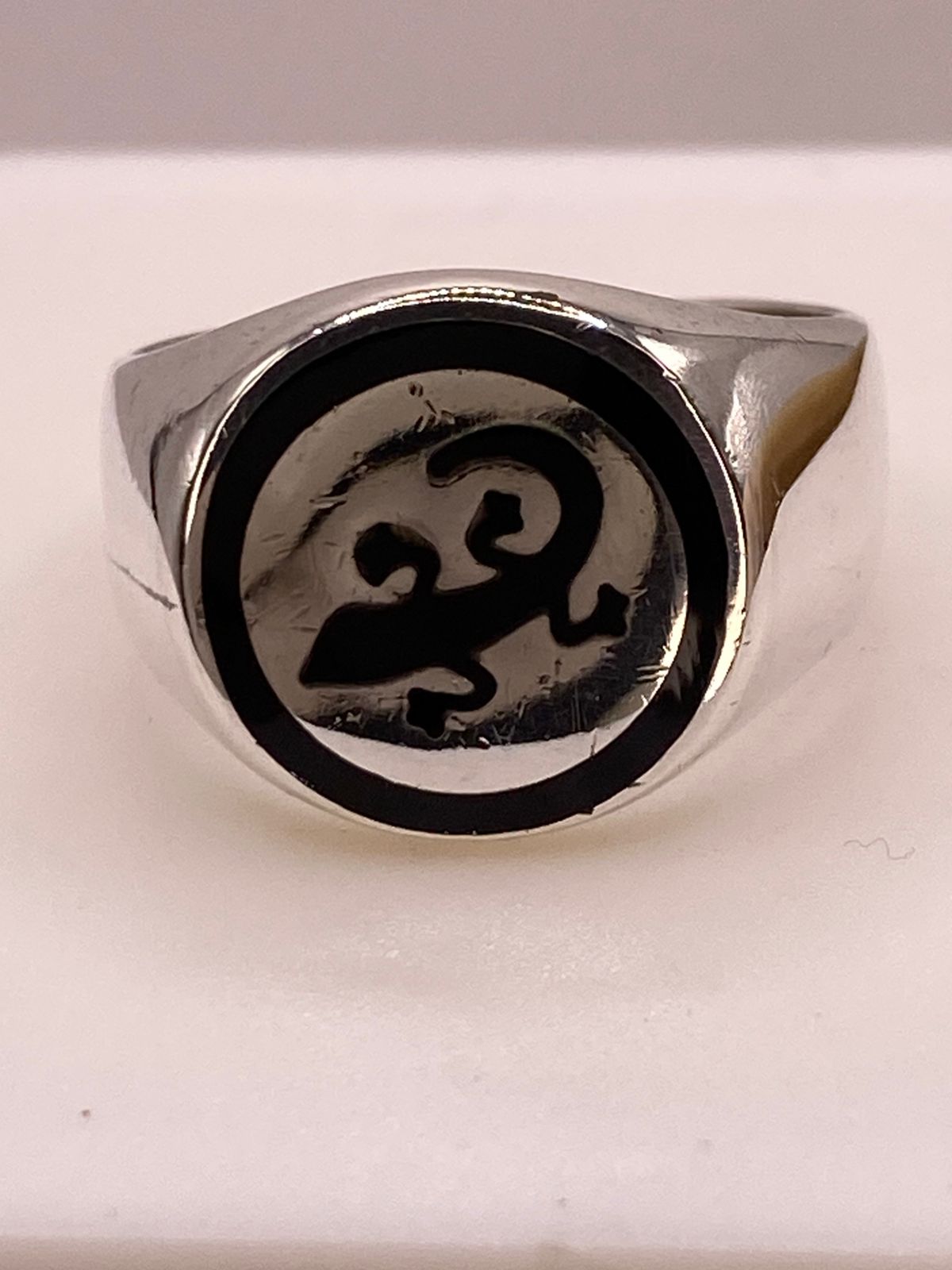 Anillo Lagartija en Plata .925, vista frontal