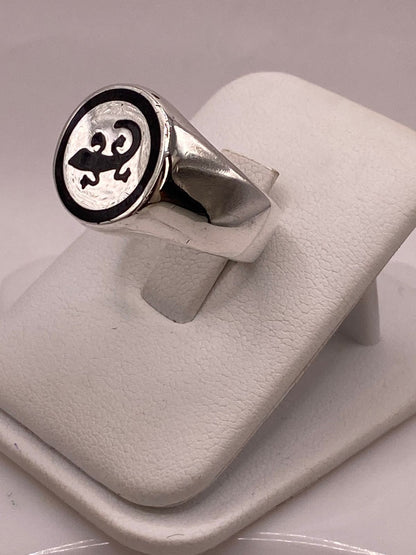 Anillo Lagartija en Plata .925, vista lateral