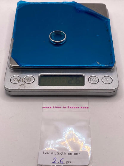 Anillo Liso Argolla en Plata .925, peso en gramos (báscula)