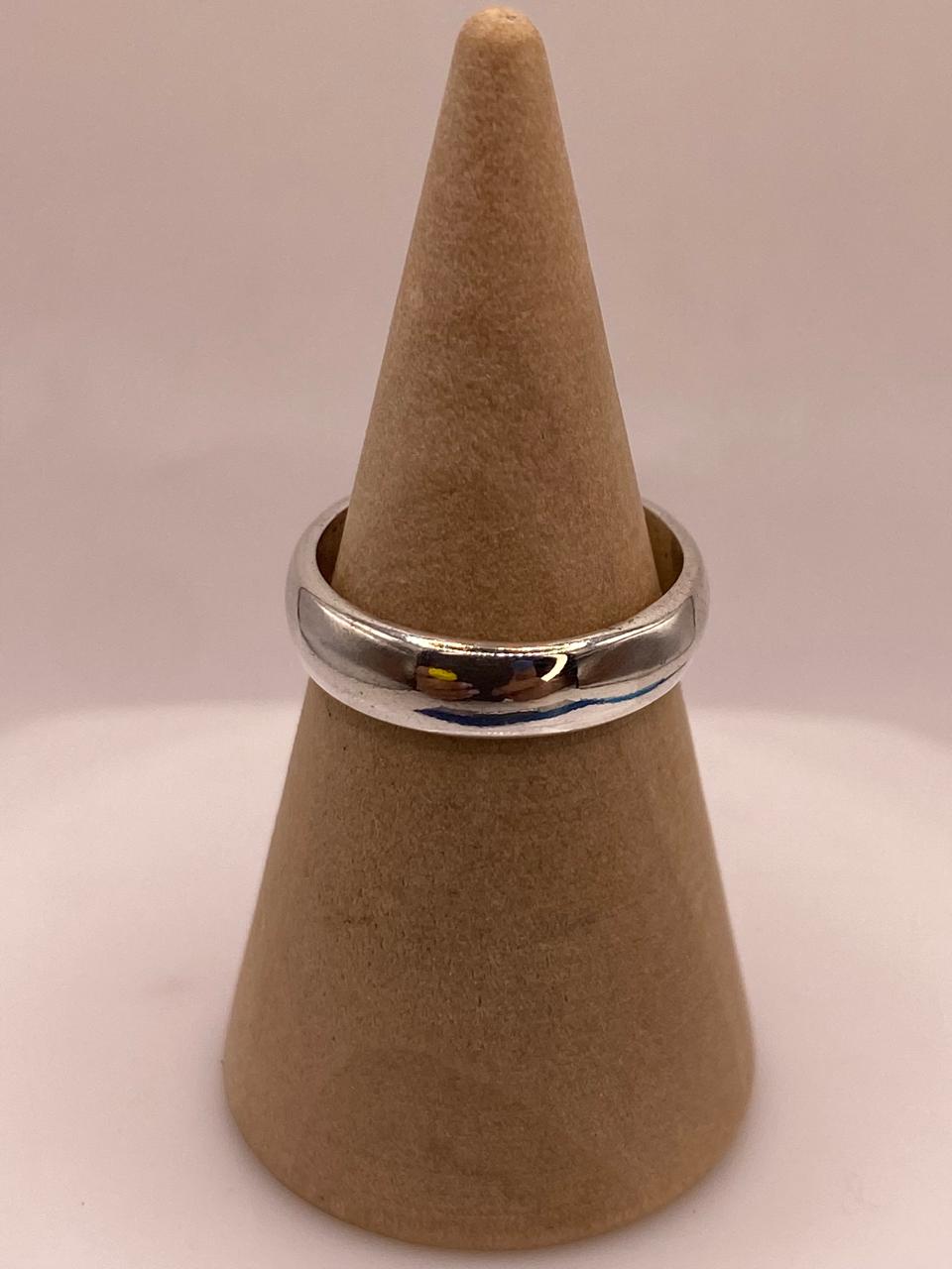 Anillo Liso Argolla en Plata .925, vista frontal