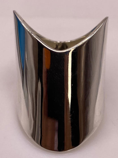 Anillo Liso de Plata .925 con Efecto Espejo, sello de autenticidad Plata Ley .925