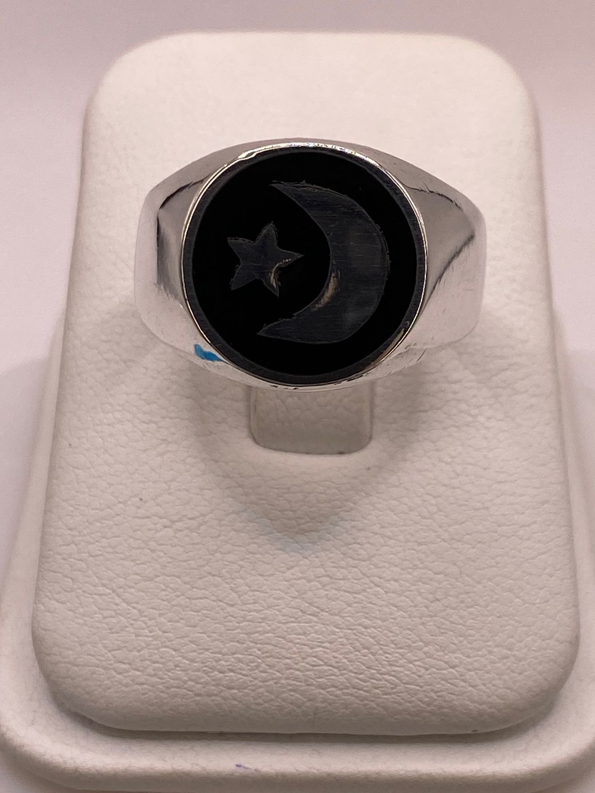 Anillo Luna y Estrella en Plata .925, vista lateral