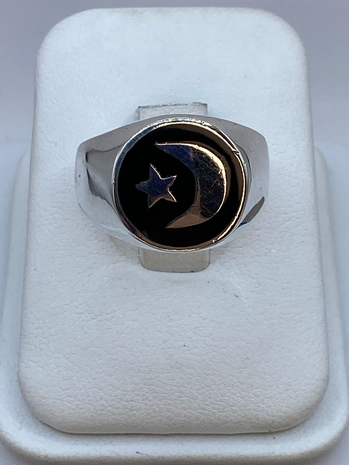 Anillo Luna y Estrella de Plata .925, vista lateral