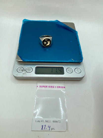 Anillo Luna y Estrella de Plata .925, peso en gramos (báscula)