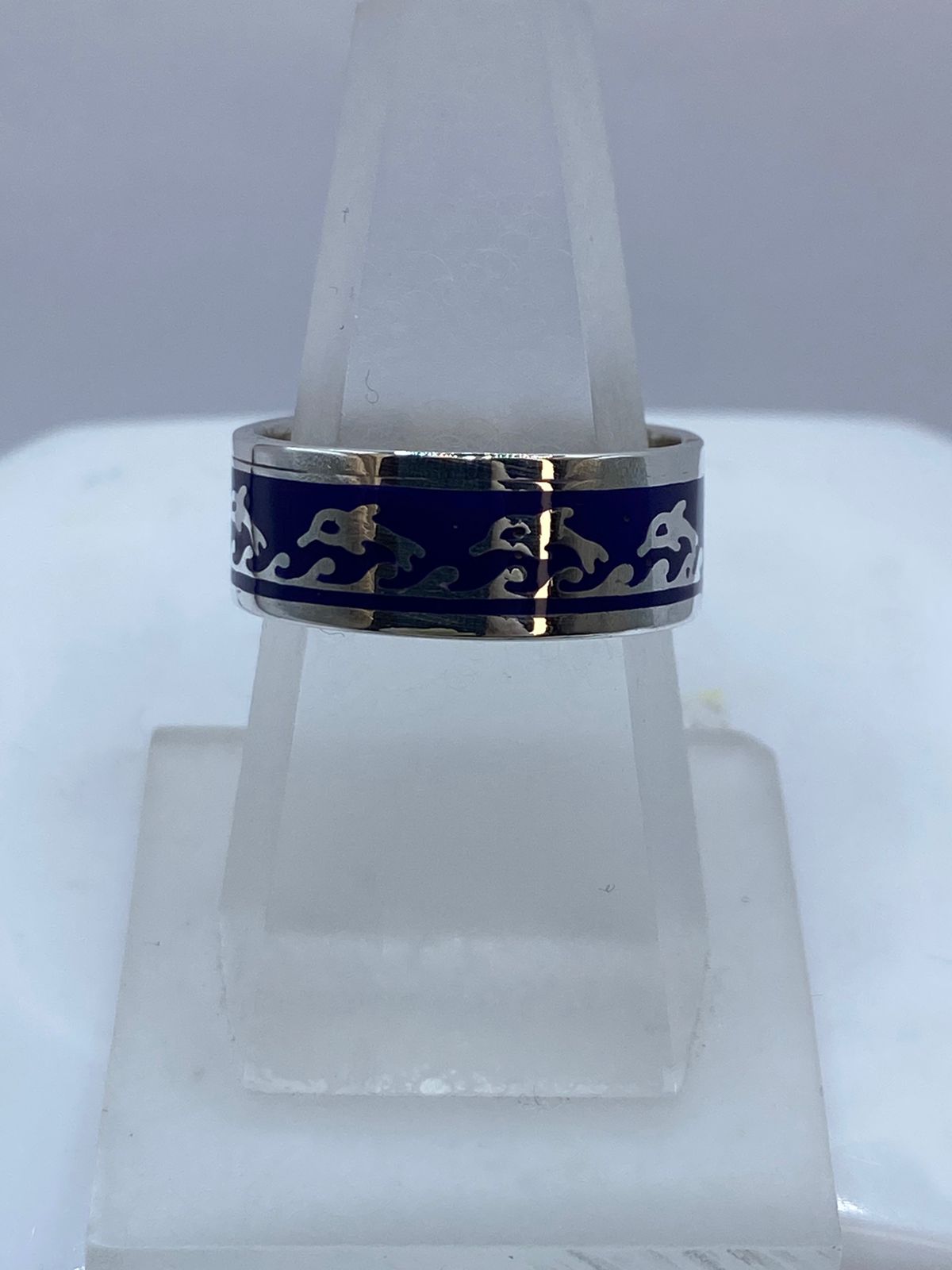Anillo Marino con Delfines en Plata .925
