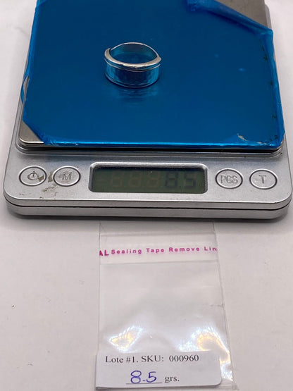 Anillo Martillado Clásico de Plata Ley .925, peso en gramos (báscula)