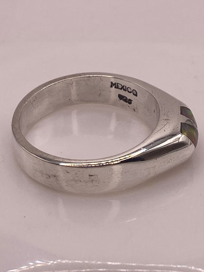 Anillo Minimalista de Plata 925 con Ópalo de Fuego, sello de autenticidad Plata Ley .925