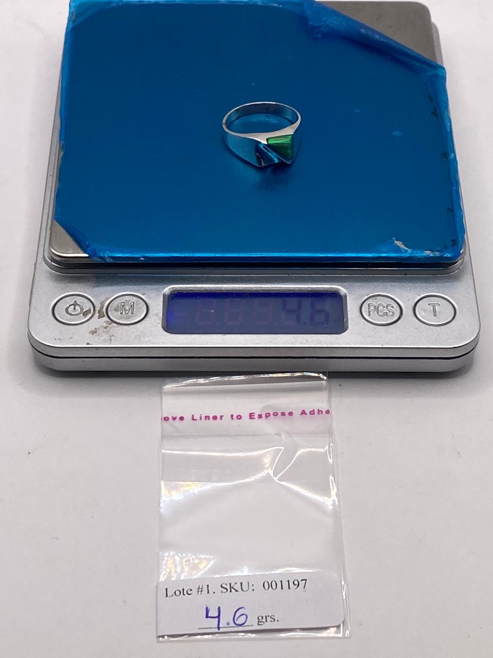 Anillo Moderno de Plata 925 con Ópalo de Fuego, peso en gramos (báscula)
