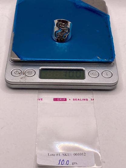 Anillo Ondas con Textura Martillada en Plata .925, peso en gramos (báscula)