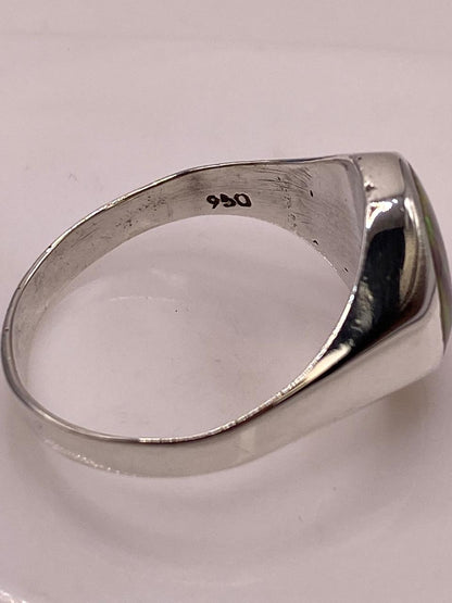 Anillo de Ópalo de Fuego Ovalado en Plata Ley 950, sello de autenticidad Plata Ley .925