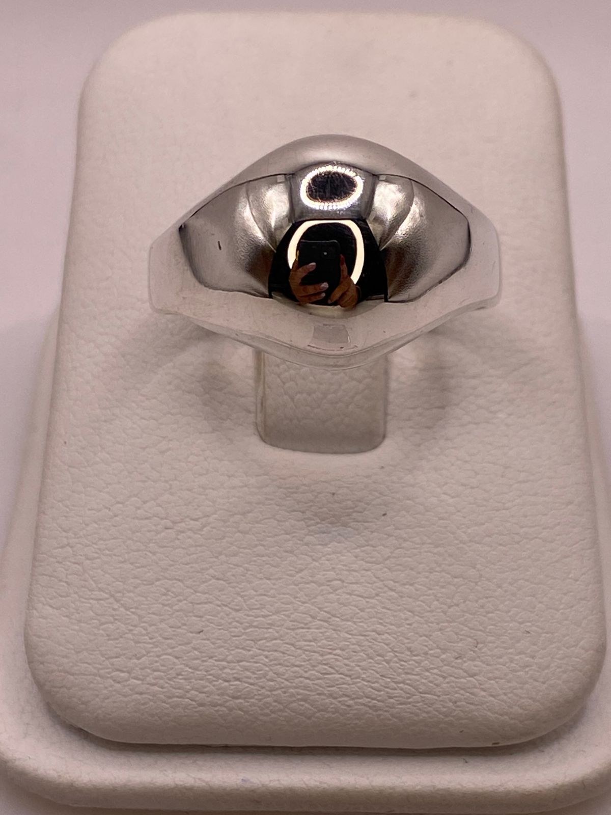 Anillo Orgánico de Plata Ley .925, vista frontal
