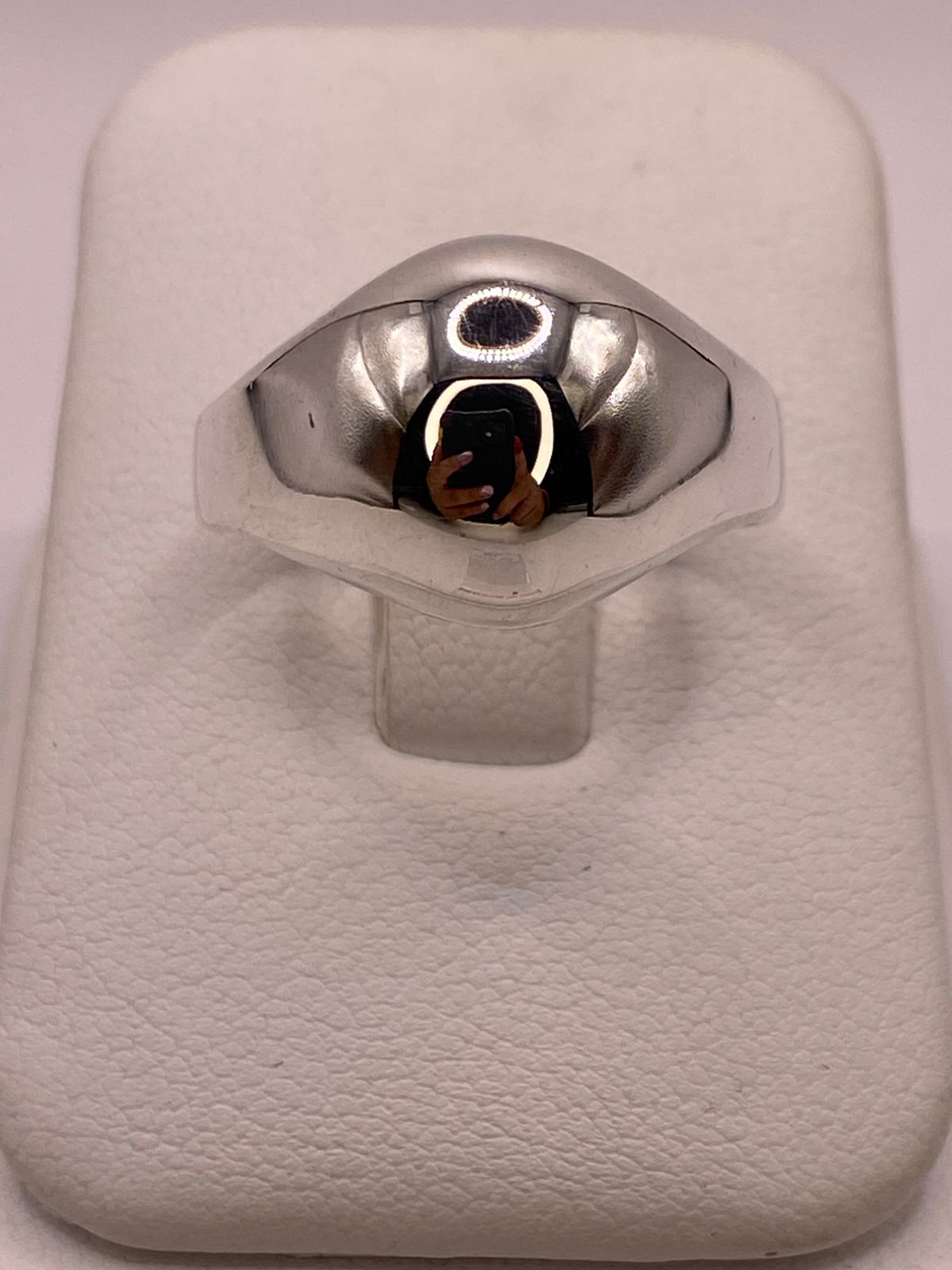 Anillo Orgánico de Plata Ley .925 — ángulo diagonal
