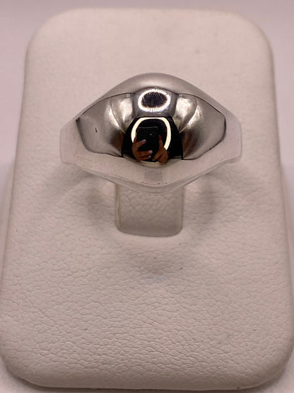 Anillo Orgánico de Plata Ley .925 — ángulo diagonal