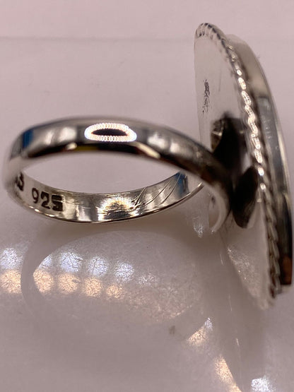 Anillo Ovalado Ajustable Plata Ley 925 con Piedra Ópalo de Fuego, sello de autenticidad Plata Ley .925