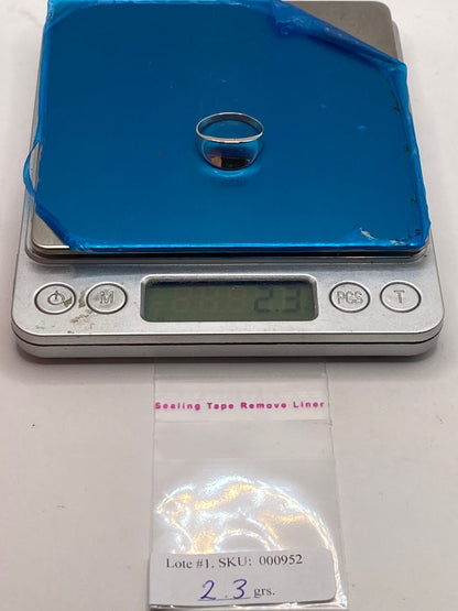 Anillo Ovalado de Plata Ley .925, peso en gramos (báscula)