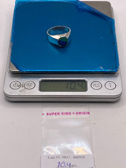 Anillo en Plata Ley 925 con Ópalo de Fuego Diseño Ovalado Moderno, peso en gramos (báscula)